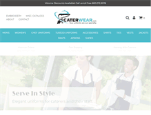 Tablet Screenshot of caterwear.com